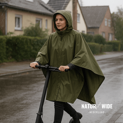3-in-1 waterdichte regenponcho – Tentzeil & Grondzeil