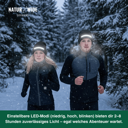 LED Mütze mit Licht – USB wiederaufladbare Unisex Wintermütze