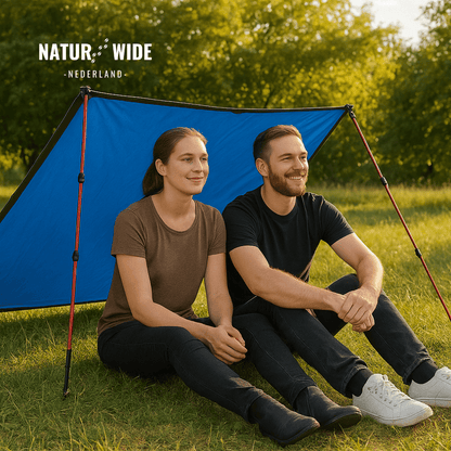 3-in-1 waterdichte regenponcho – Tentzeil & Grondzeil