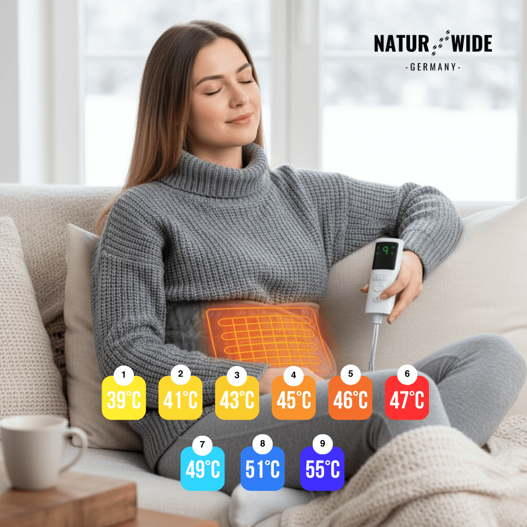 Elektrischer Heizgürtel Rücken – 9 Wärmestufen & Timer