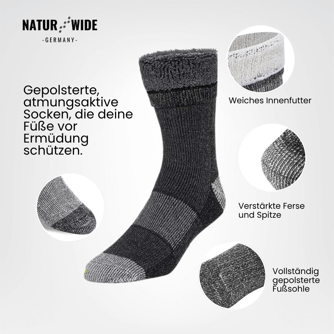 Naturwide Merino Wolle Socken – 3er Set für Damen & Herren