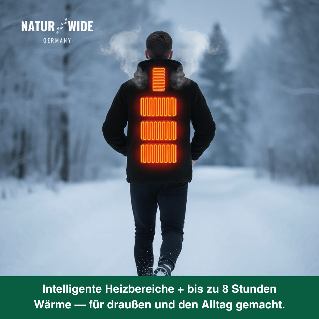 USB Beheizter Hoodie – Unisex Hoodie mit Reißverschluss