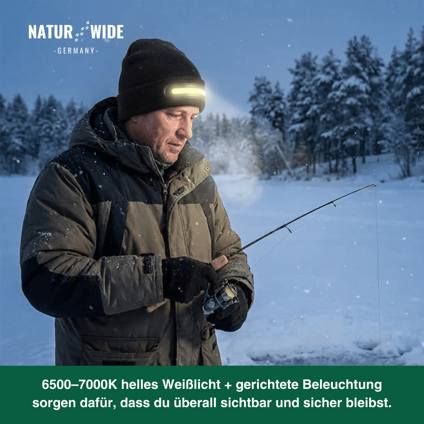 LED Mütze mit Licht – USB wiederaufladbare Unisex Wintermütze