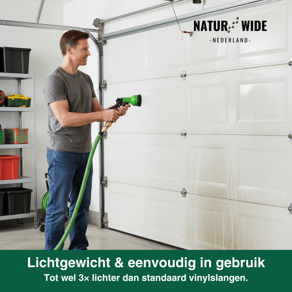 AquaFlex Pro – Flexibele Tuinslang met 7 Sproeifuncties