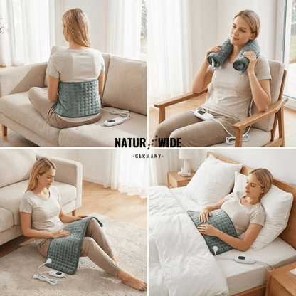 Elektrische Heizdecke – Wärmeauflage für Rücken, Bauch & Beine mit 6 Temperaturstufen