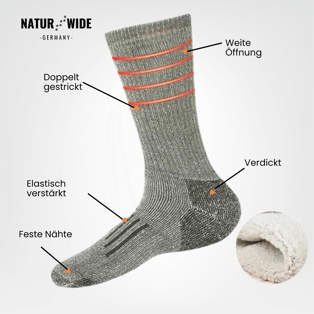 Naturwide Merino Wolle Socken – 3er Set für Damen & Herren