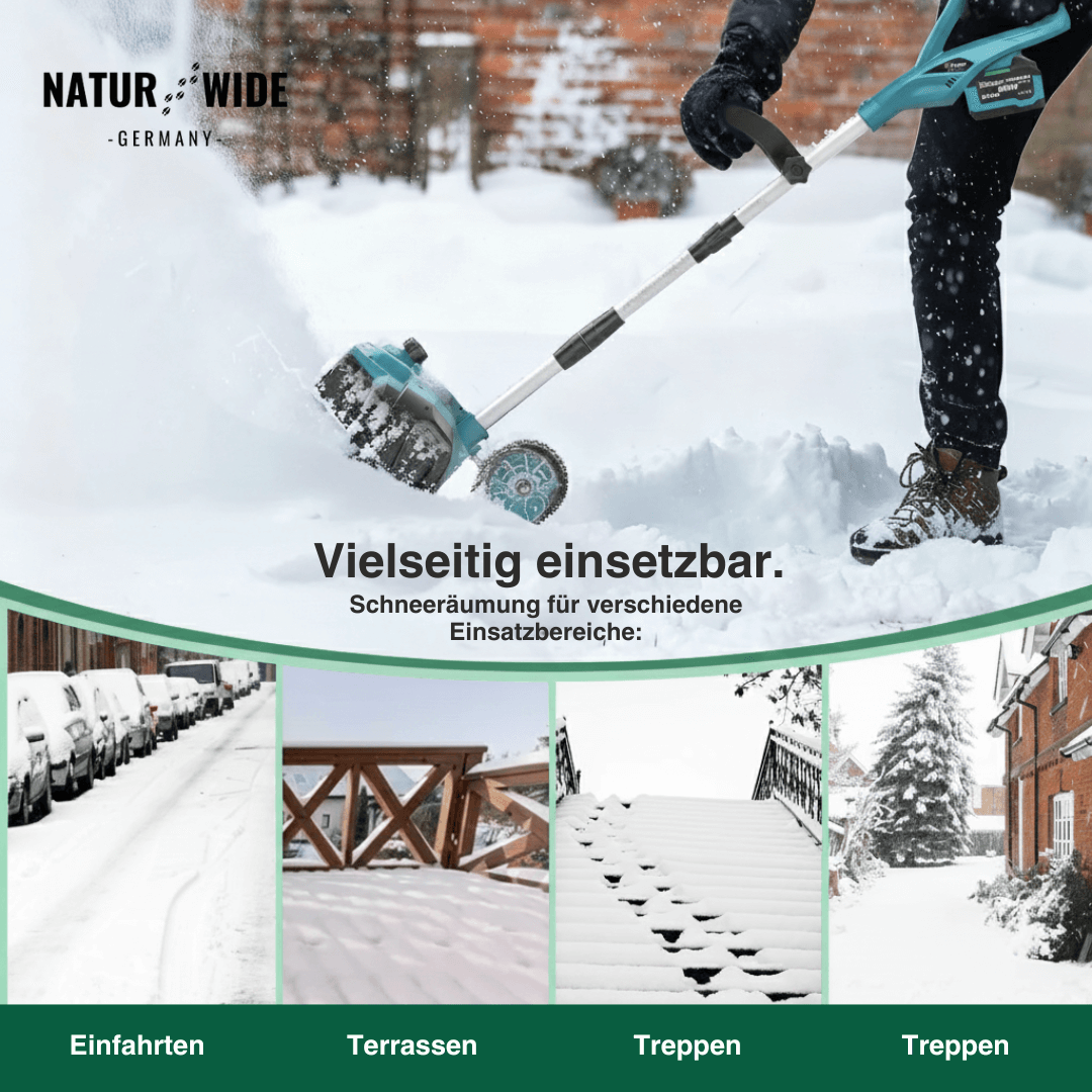 Akku Schneefräse 3500W – Bürstenloser Schneeschieber