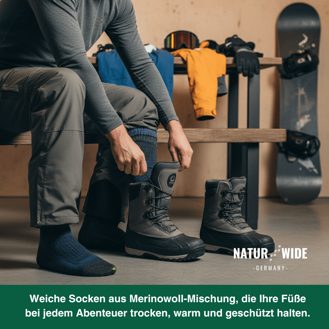 Naturwide Merino Wolle Socken – 3er Set für Damen & Herren