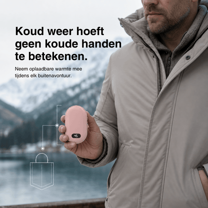 Handwarmer met dubbele verwarming – Oplaadbare zakwarmer