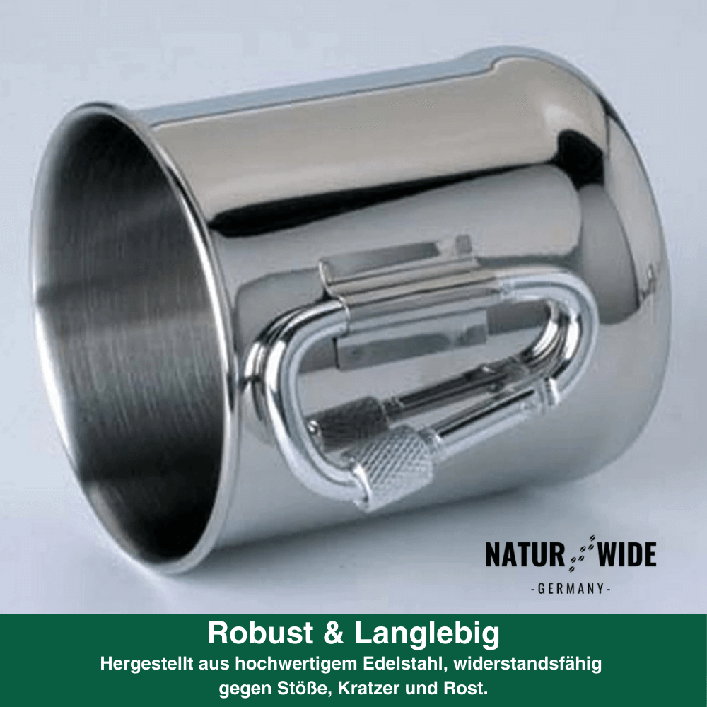 Robuster Edelstahl-Campingbecher