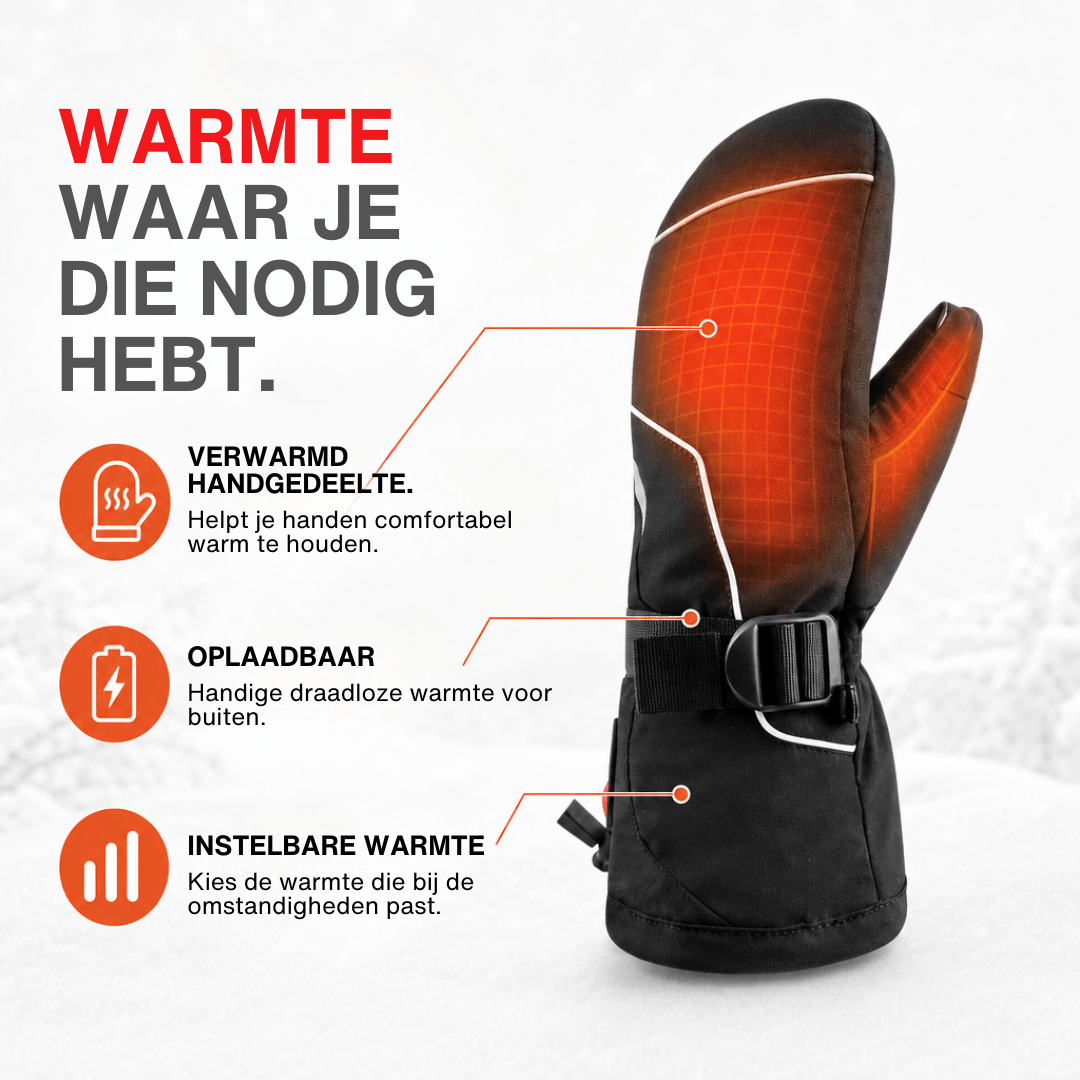 Oplaadbare Waterdichte Elektrische Verwarmde Winterwanten