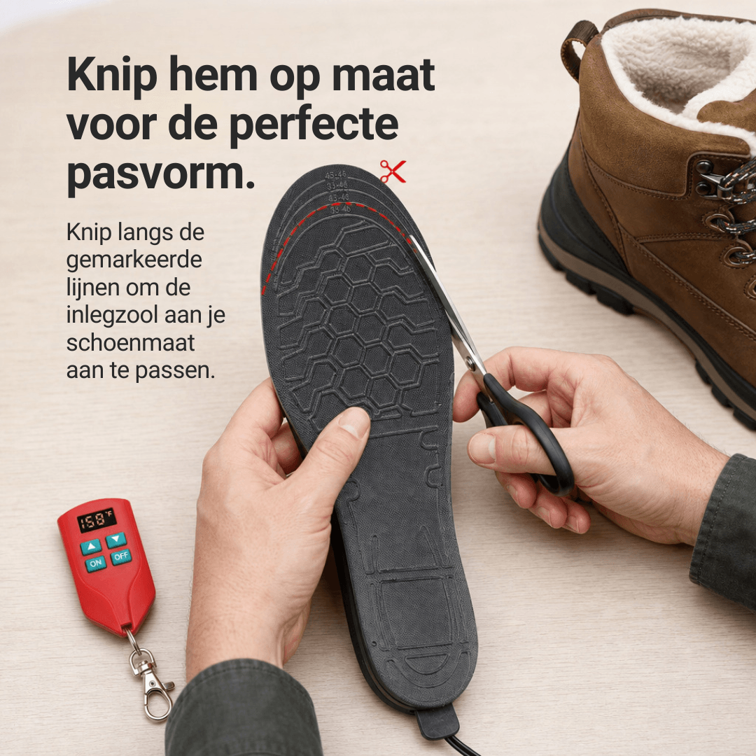 Op Maat Te Knippen USB Elektrisch Verwarmde Schoenzolen
