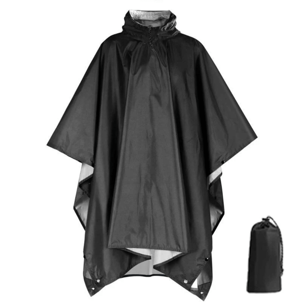 3-in-1 waterdichte regenponcho – Tentzeil & Grondzeil