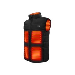 Verwarmende bodywarmer met 9 verwarmingszones – ultralicht, USB-aansluiting en ideaal voor gebruik buitenshuis.