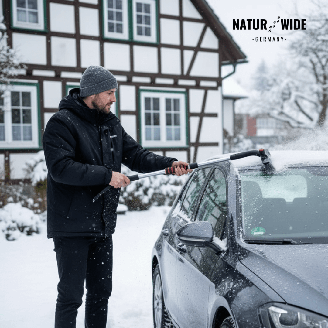 Teleskop Schneeschaufel & Eiskratzer – 2-in-1 Schneebürste