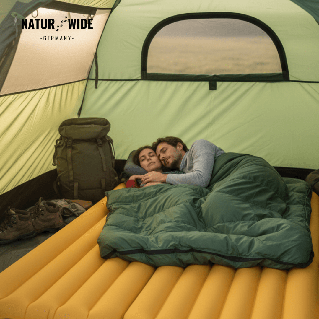 NaturWide Campingmatte 7.6R – Ultraleichte, selbstaufblasende Isomatte mit doppelter Stärke