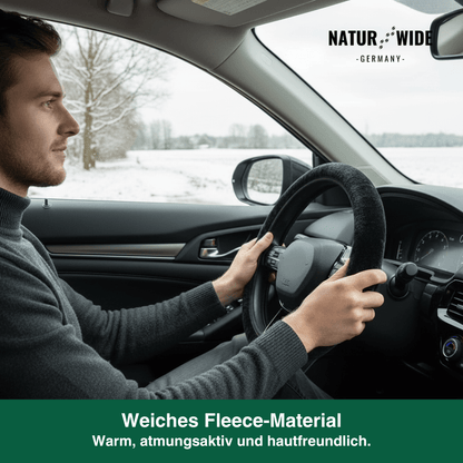 Plüsch Lenkradhülle – Warmer Winterbezug (38 cm)