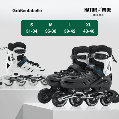 Verstellbare Inline Skates – Leuchtrollen (Kinder & Erwachsene)