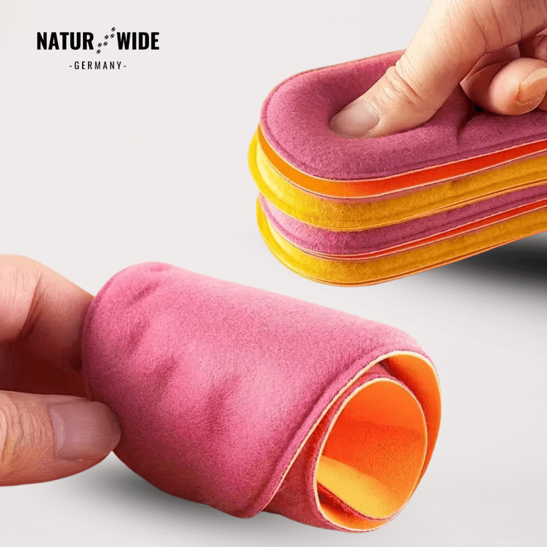 Winter Selbstheizende Thermo-Einlegesohlen – Memory Foam, Fell & extra warm