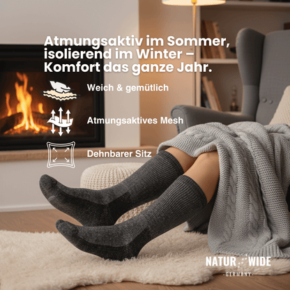 Naturwide Merino Wolle Socken – 3er Set für Damen & Herren