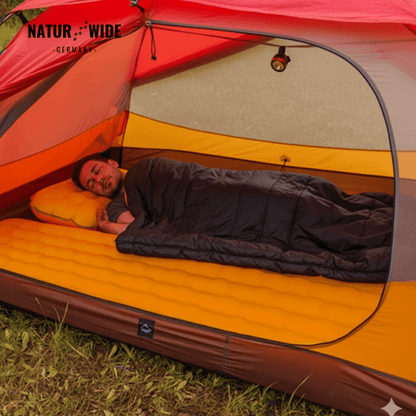 NaturWide Campingmatte 7.6R – Ultraleichte, selbstaufblasende Isomatte mit doppelter Stärke