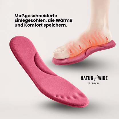 Winter Selbstheizende Thermo-Einlegesohlen – Memory Foam, Fell & extra warm