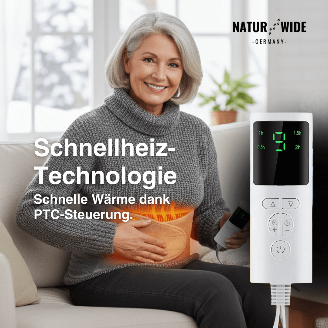 Elektrischer Heizgürtel Rücken – 9 Wärmestufen & Timer