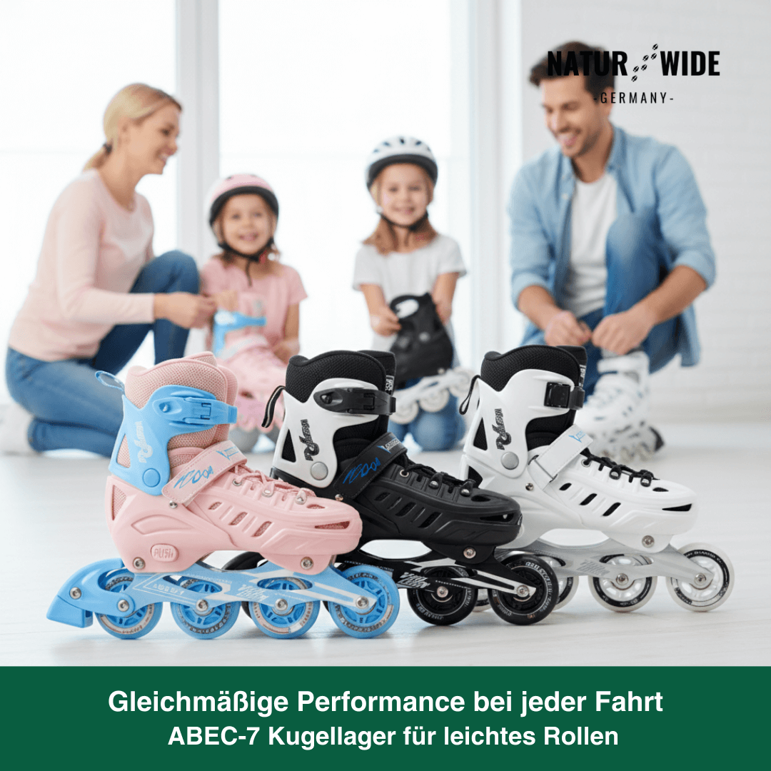 Verstellbare Inline Skates – Leuchtrollen (Kinder & Erwachsene)