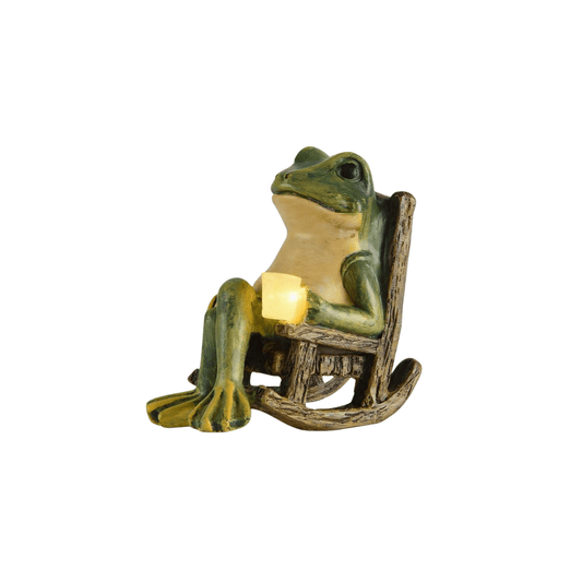Solar Mini Frosch Gartenfigur – Leuchtende Outdoor Deko