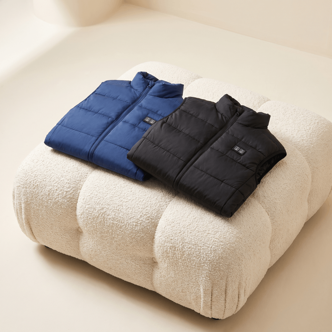 Verwarmende bodywarmer met 9 verwarmingszones – ultralicht, USB-aansluiting en ideaal voor gebruik buitenshuis.