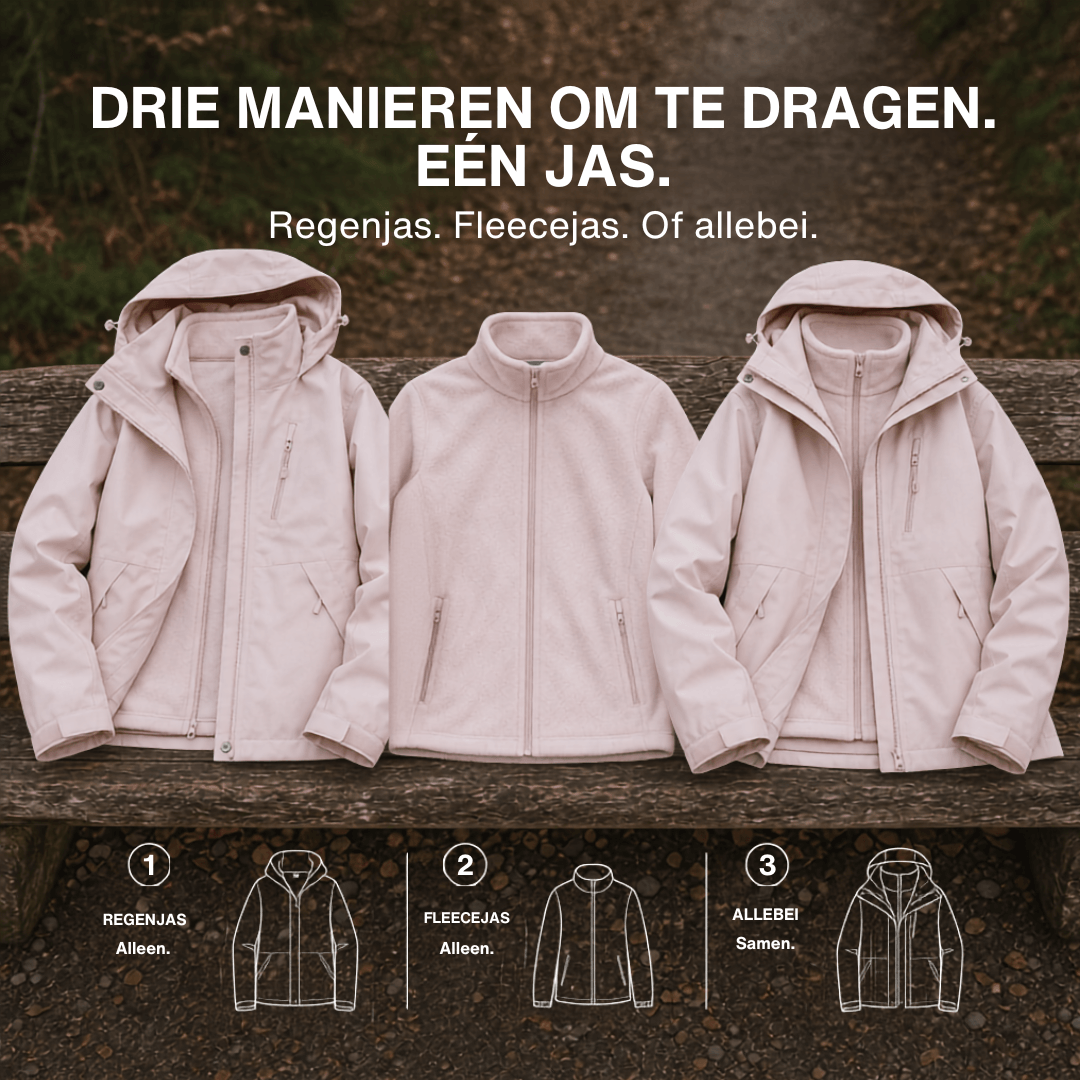 Waterdichte 3-in-1 regenjassen voor dames