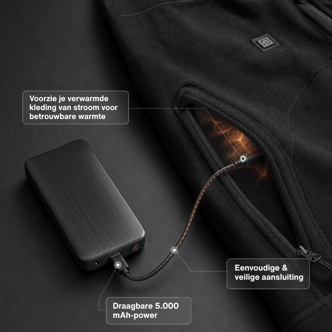Powerbank voor warme sokken — 3,7V / 2A, 2×4000 mAh