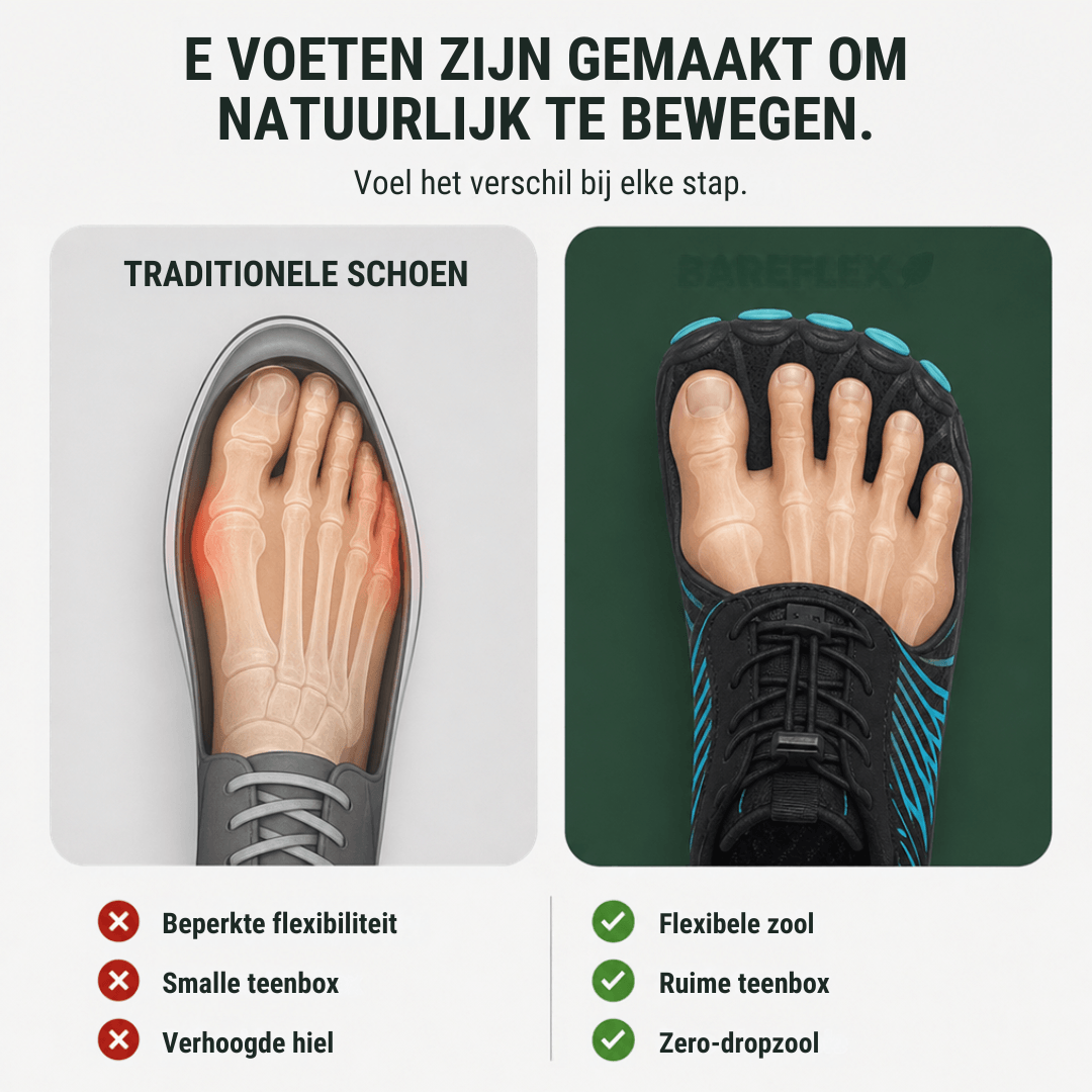 BareFlex – Blotevoetschoenen voor gezond lopen, podologisch getest (unisex)