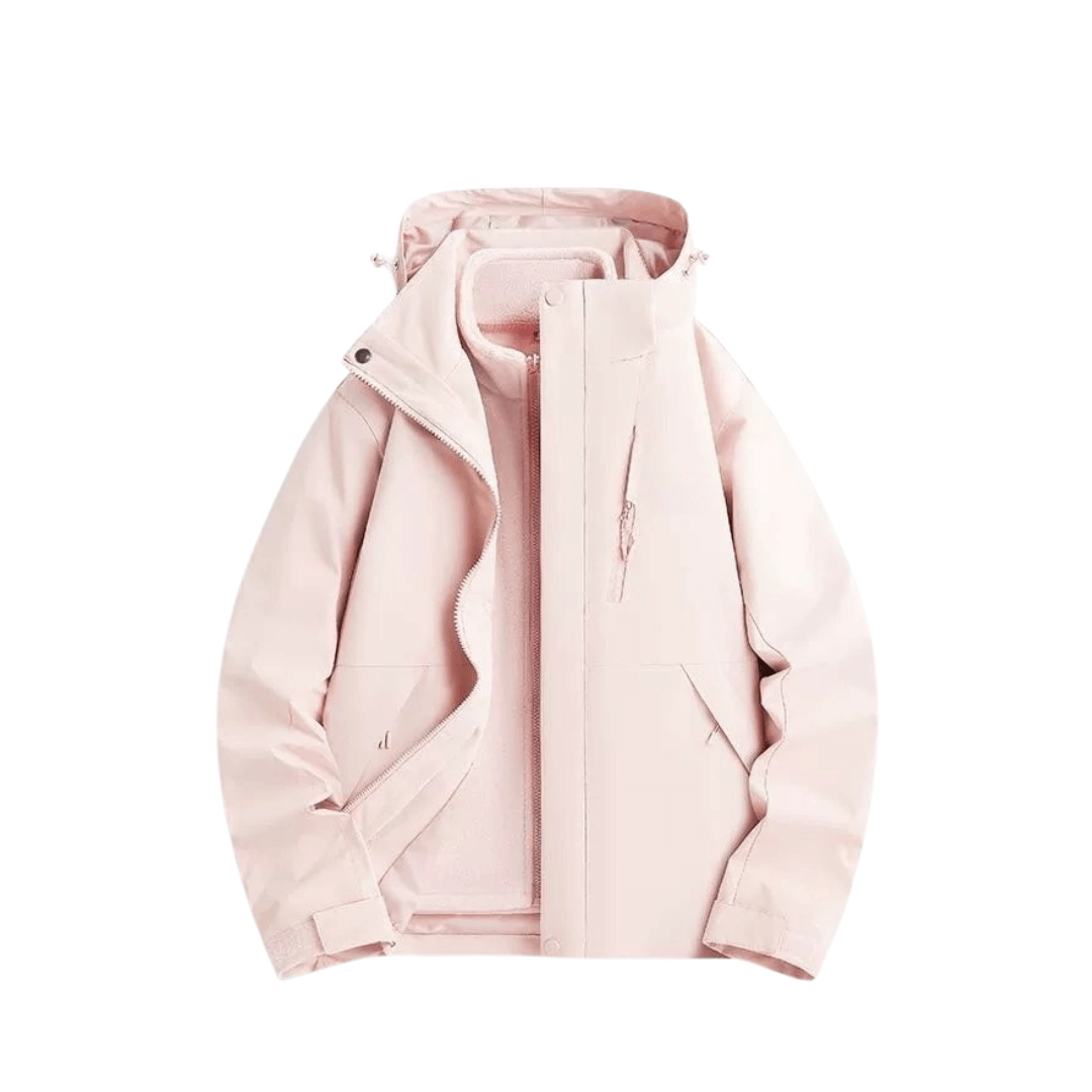 2-in-1 Ultraleichte Regenjacke & Fleecejacke für Frauen – Wind & wasserdicht