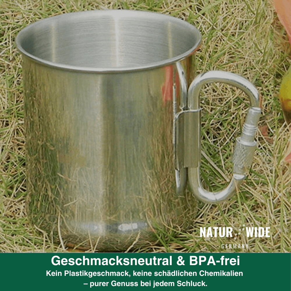 Robuster Edelstahl-Campingbecher