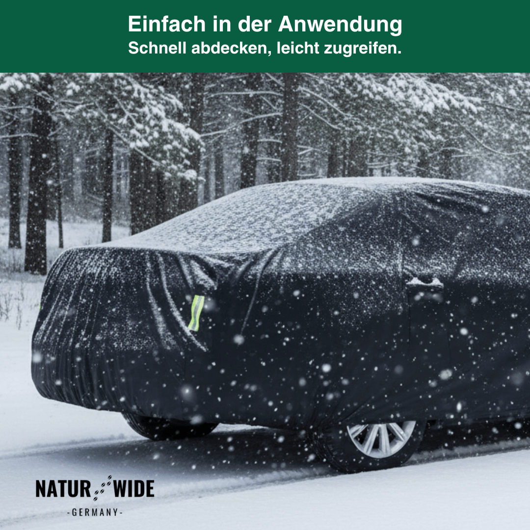 Universelle Allwetter-Autoabdeckung mit Reflektorstreifen für Limousinen & SUVs