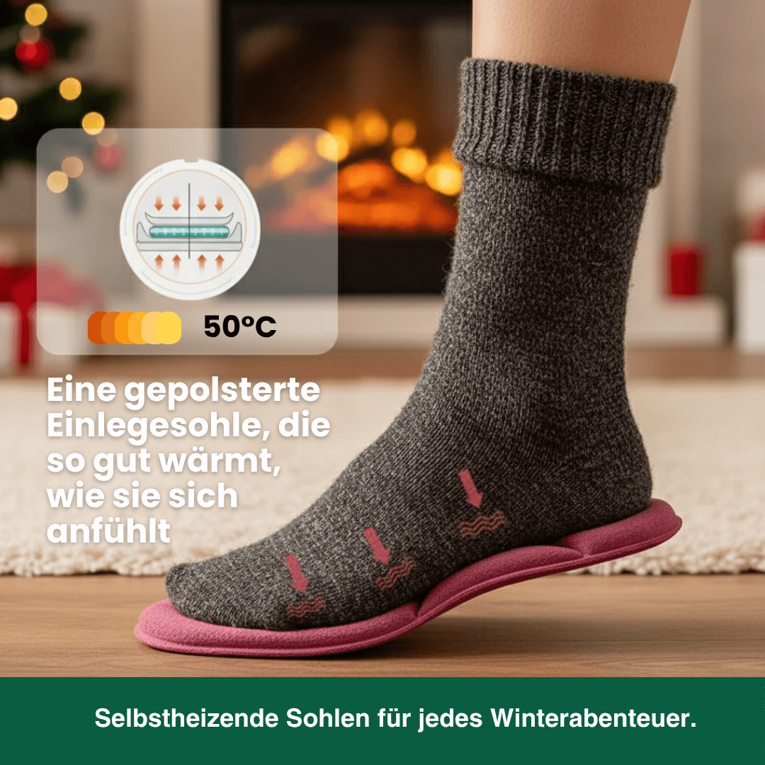 Winter Selbstheizende Thermo-Einlegesohlen – Memory Foam, Fell & extra warm