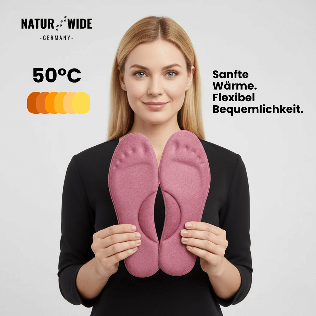 Winter Selbstheizende Thermo-Einlegesohlen – Memory Foam, Fell & extra warm