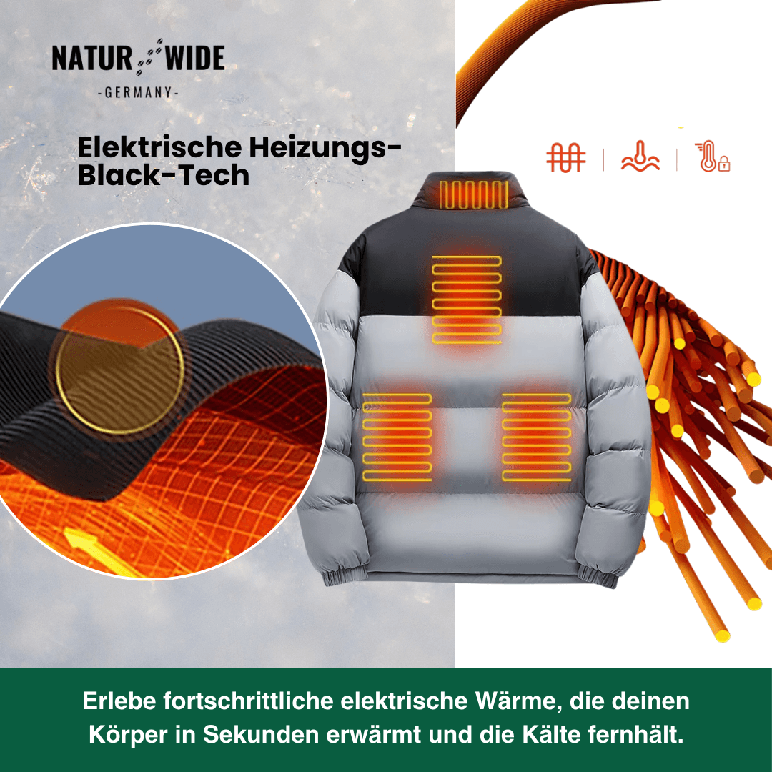 Beheizte Winterjacke – 6 Heiz-Zonen, wasserdicht & extra warm für Damen & Herren