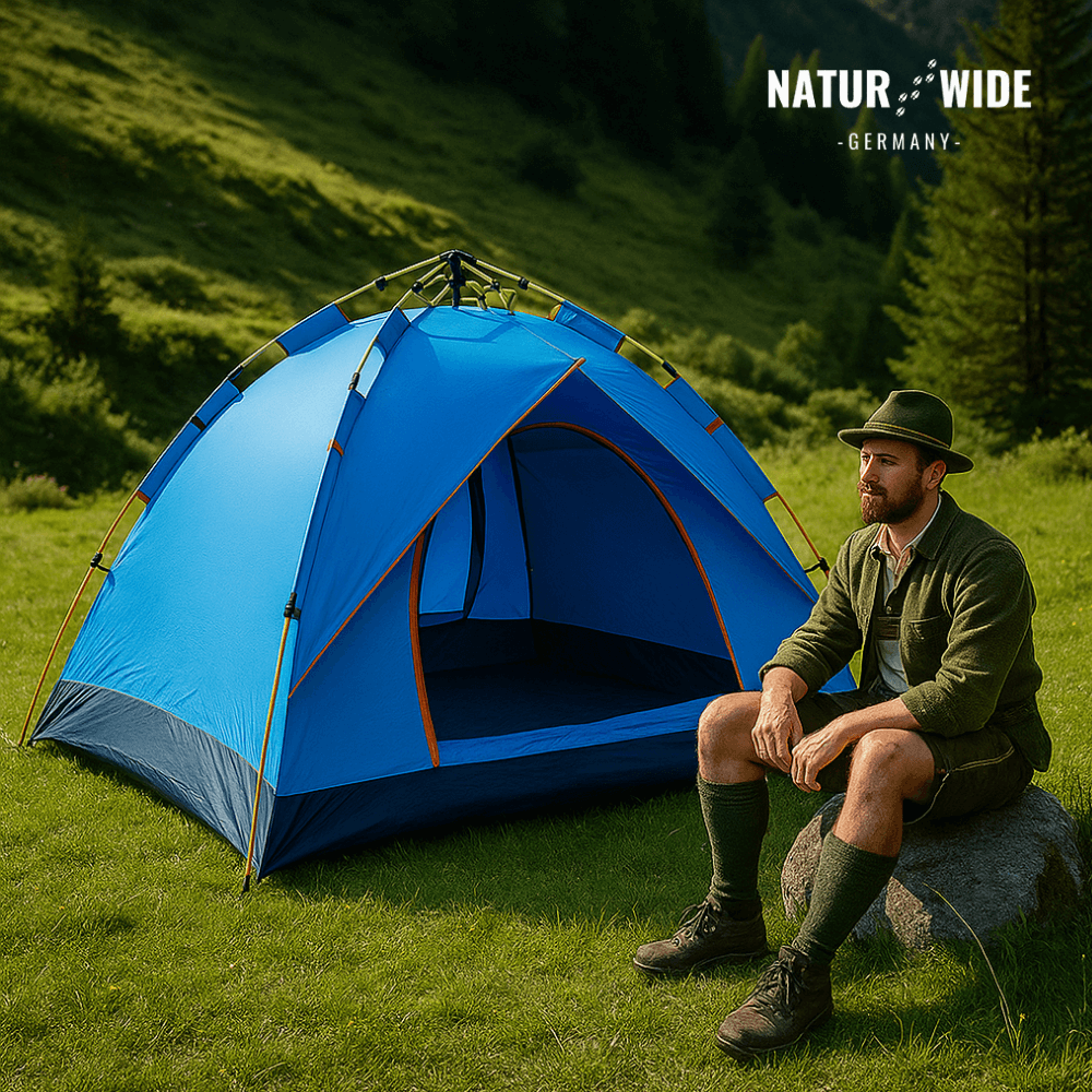 Naturwide Outdoor Zelt - Automatischer Aufbau in 3 Sekunden