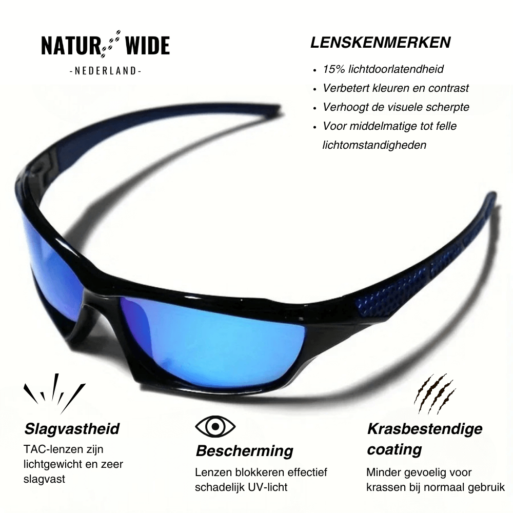 Gepolariseerde UV400 sportzonnebril – antireflectie