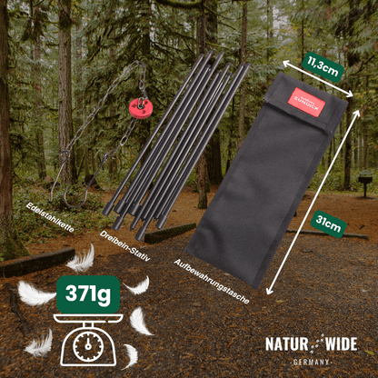 Camping-Dreibein für Lagerfeuer