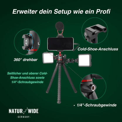 Flexibles Octopus-Stativ – Vielseitig für Kamera & Smartphone