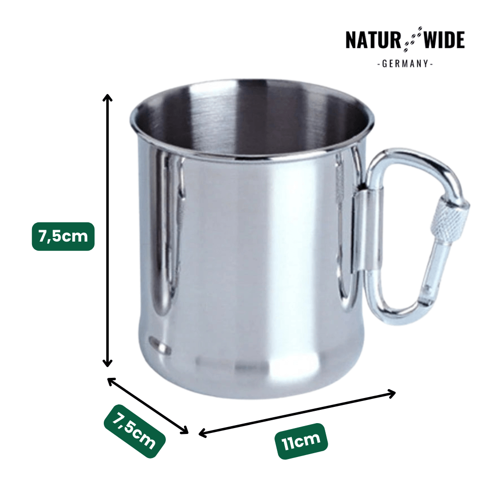 Robuster Edelstahl-Campingbecher