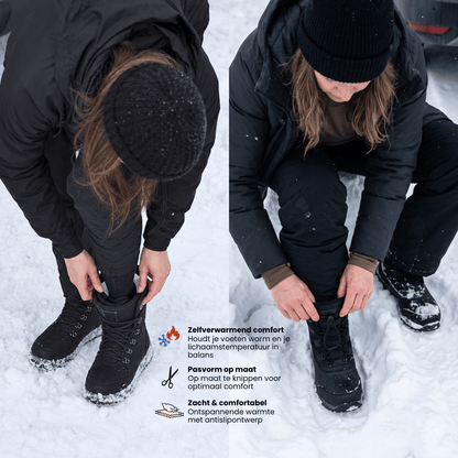 Zelfverwarmende thermo-inlegzolen voor de winter – traagschuim, bont en extra warm