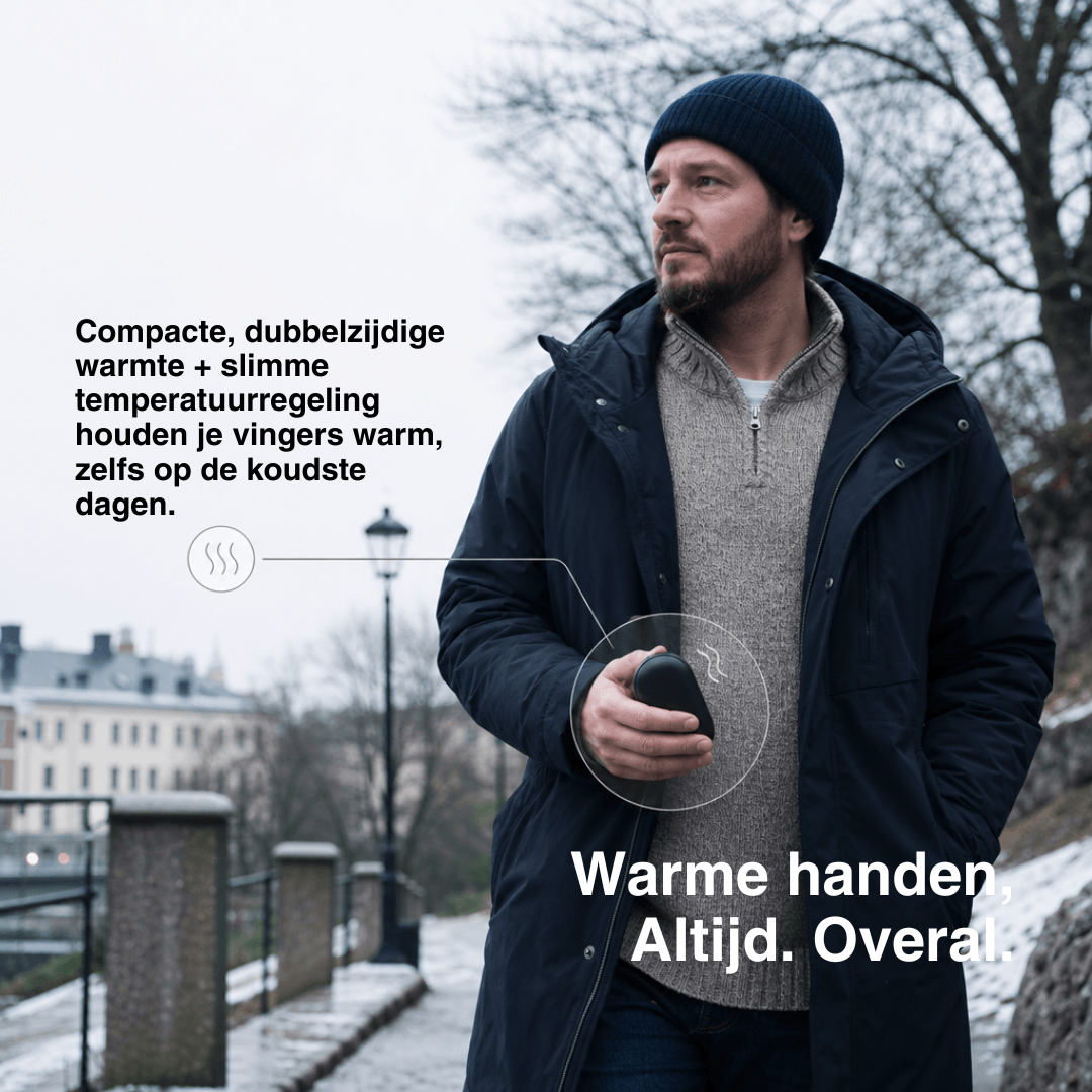 Handwarmer met dubbele verwarming – Oplaadbare zakwarmer