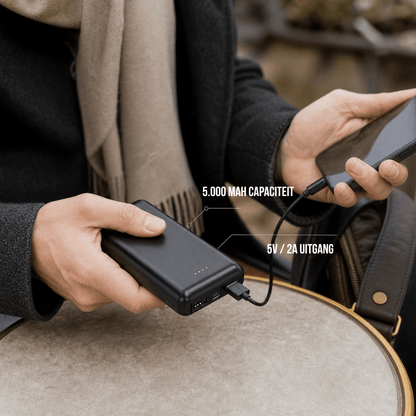 NaturWide Powerbank 5.000 mAh (5 V/2 A) – Voor verwarmde kleding
