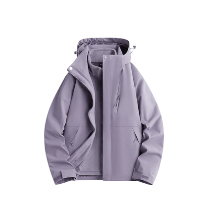 2-in-1 Ultraleichte Regenjacke & Fleecejacke für Frauen – Wind & wasserdicht