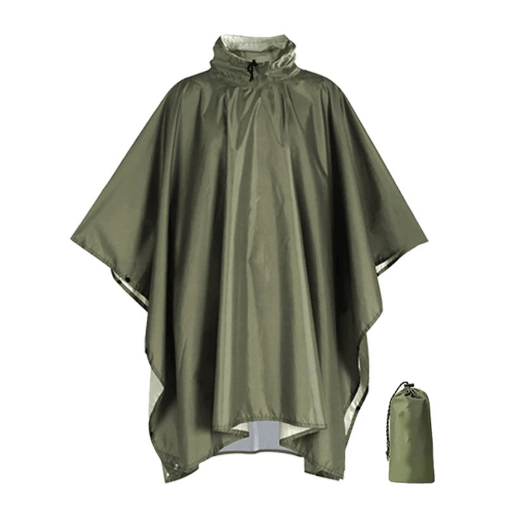 3-in-1 waterdichte regenponcho – Tentzeil & Grondzeil