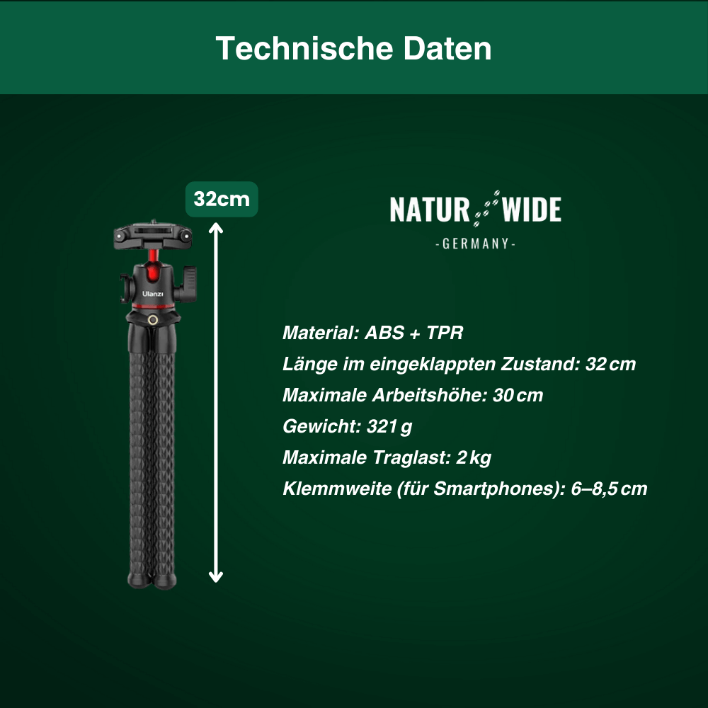 Flexibles Octopus-Stativ – Vielseitig für Kamera & Smartphone